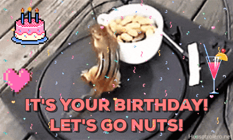 Happy Birthday GIF by chuber channel | Happy birthday squirrel ...