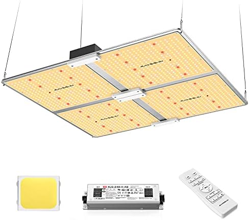 MAXSISUN PB4000 Pro Grow Light, 400W LED Grow Lights for Indoor Plants Full Spectrum Uses Samsung Diodes and Mean Well Driver Remote Control Dimmable Growing Lamps for a 4’x4’ Grow Tent Veg & Bloom