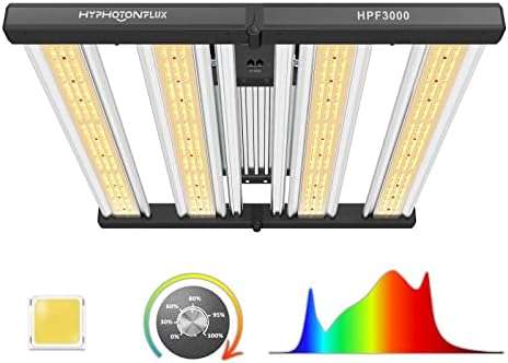 HYPHOTONFLUX HPF3000 320 watt LED Grow Lights 4'x4' Flower with Samsung LM301B & OSRAM red diodes, Full Spectrum Plant Growing Lamp, Dimmable Daisy Chain Grow Light Bar for Indoor Plants Veg Bloom