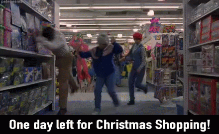 Image result for Christmas shopping finished gif