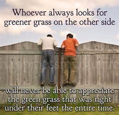 50 Grass Isn't Greener over there! ideas | inspirational quotes, words,  life quotes