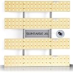 LED Grow Light SUNRAISE QB2000 3x3ft 4x4ft Dimmable LED Grow Lights with IR, High PPFD Upgraded Full Spectrum LED Growing Lamp with 648Pcs LEDs Commercial Grow Lights with Size 22.6"x22.6"