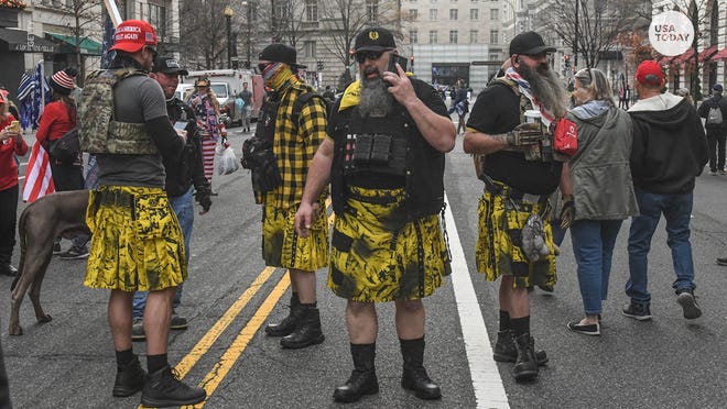 The Proud Boys were seen wearing kilts made by LGBTQ-owned clothing company Verillas. Here's how the company responded.