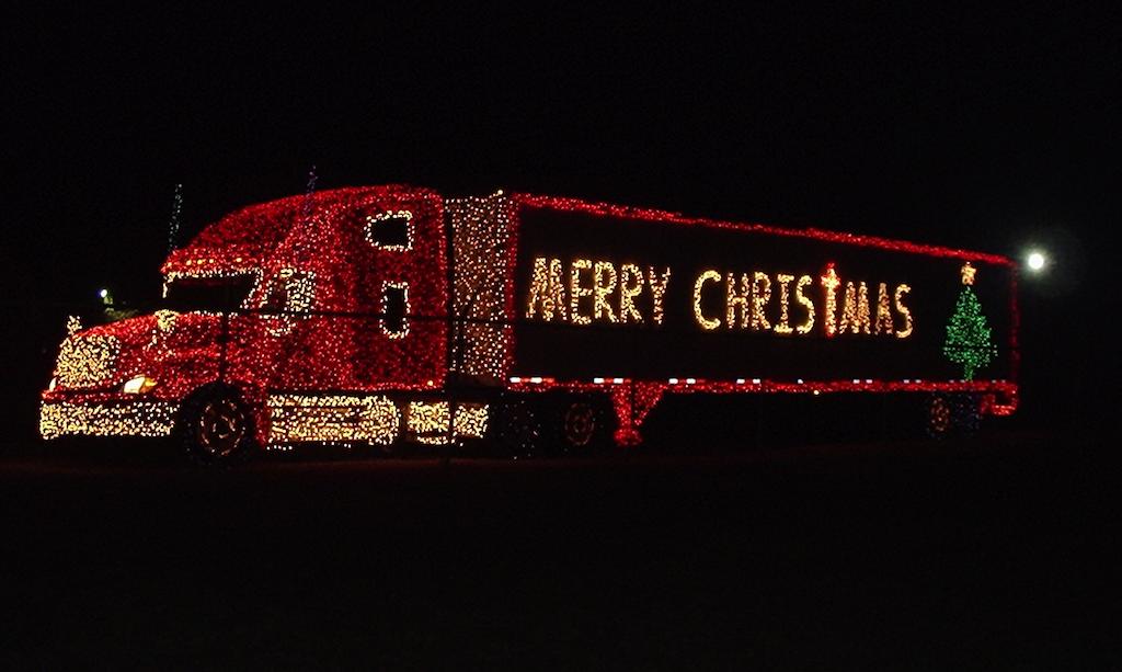 Tis the season: Trucks decked with Christmas lights, decoration